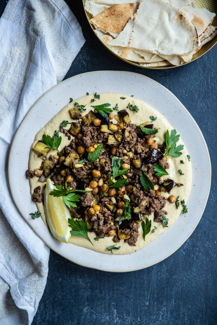 hummus plate with lamb mint recipe