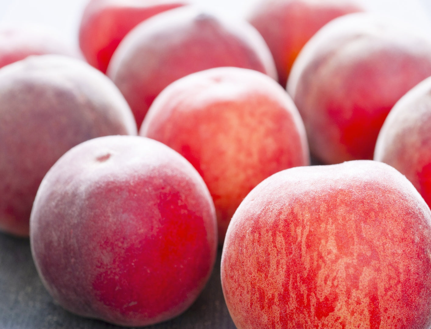 white peaches in sunlight