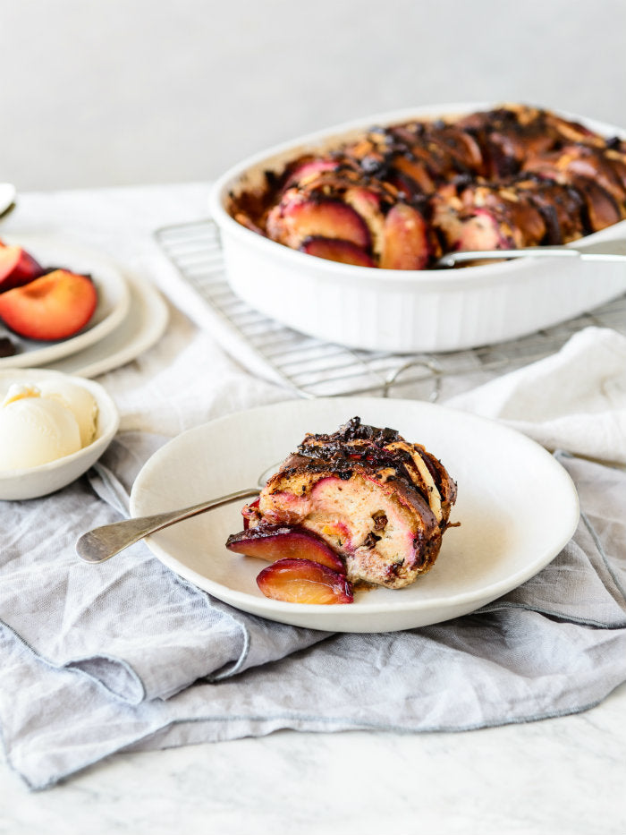 Plum & Chocolate Hot Cross Bun Tray Bake