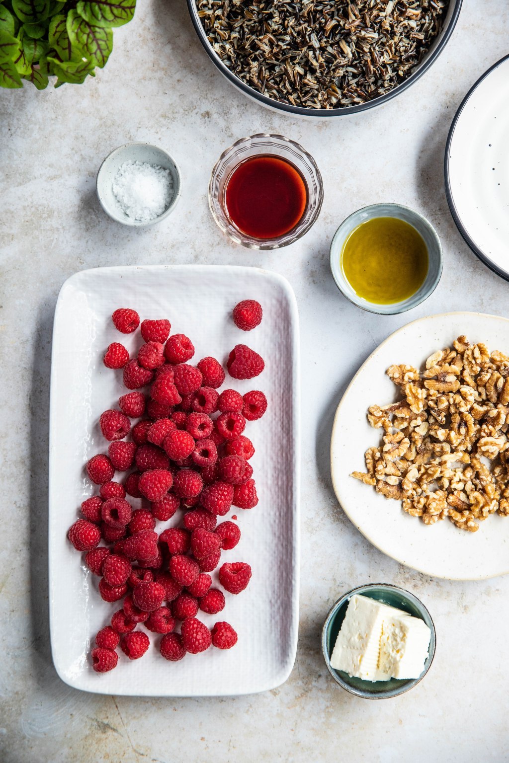 Wild Rice and Raspberry Salad with Toasted Walnuts, Feta and Raspberry Dressing | Harris Farm Markets 