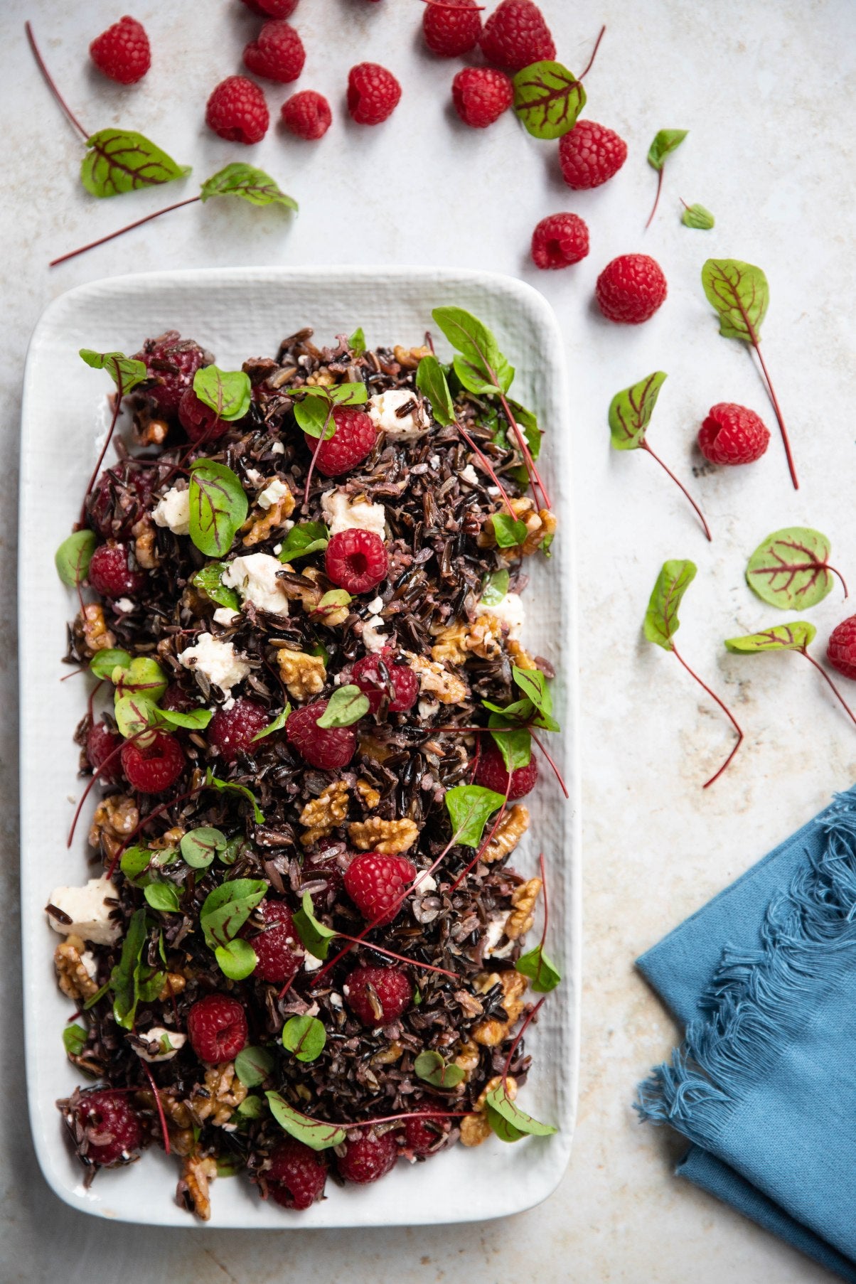 Wild Rice and Raspberry Salad with Toasted Walnuts, Feta and Raspberry Dressing | Harris Farm Markets 
