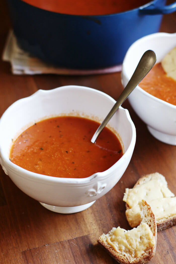 Roasted Tomato and Basil Soup Recipe