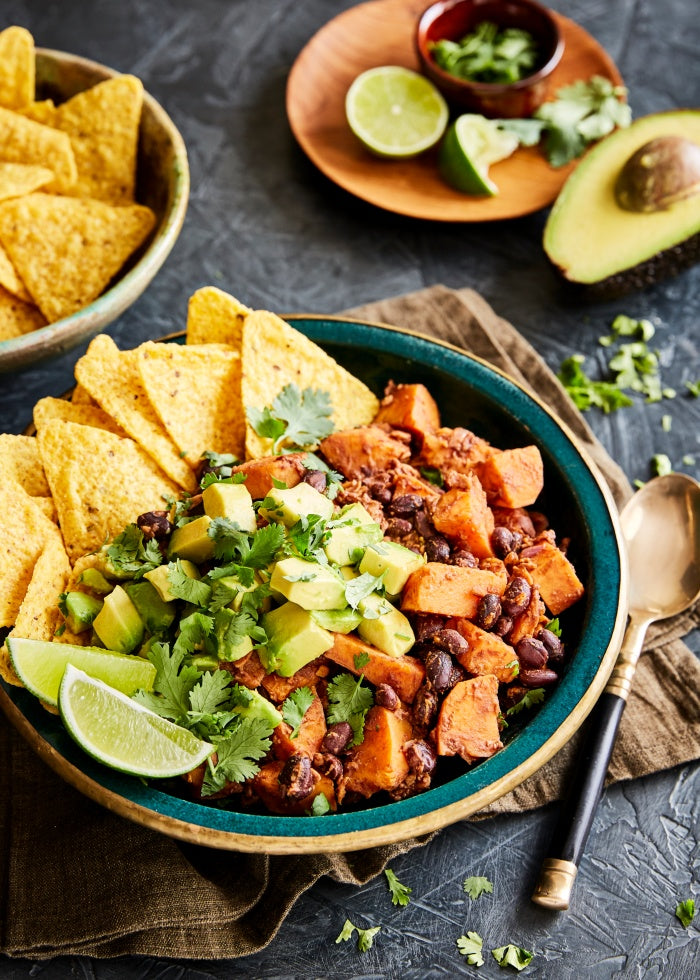 Black Bean, Tempeh and Sweet Potato Chilli recipe