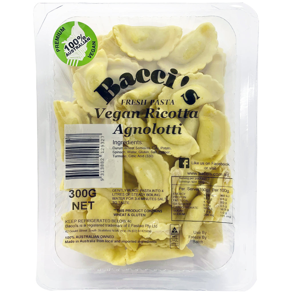 Buy Baccis Fresh Pasta Vegan Ricotta Agnolotti from Harris Farm Online |  Harris Farm Markets