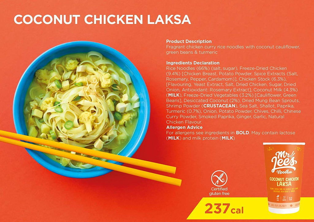 Mr Lees Coconut Chicken Laksa Noodles Cup  | Harris Farm Markets