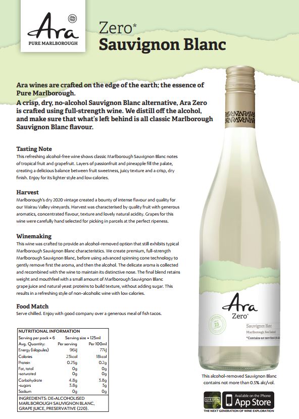 At redigere Symposium To grader Buy Ara Zero Alcohol Free Sauvignon Blanc from Harris Farm Online | Harris  Farm Markets