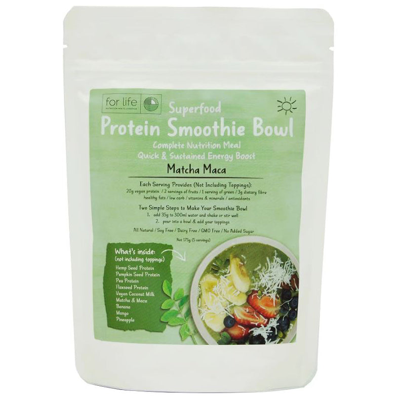 Buy For Life - Protein Smoothie Bowl - Matcha Maca from Harris Farm Online  | Harris Farm Markets