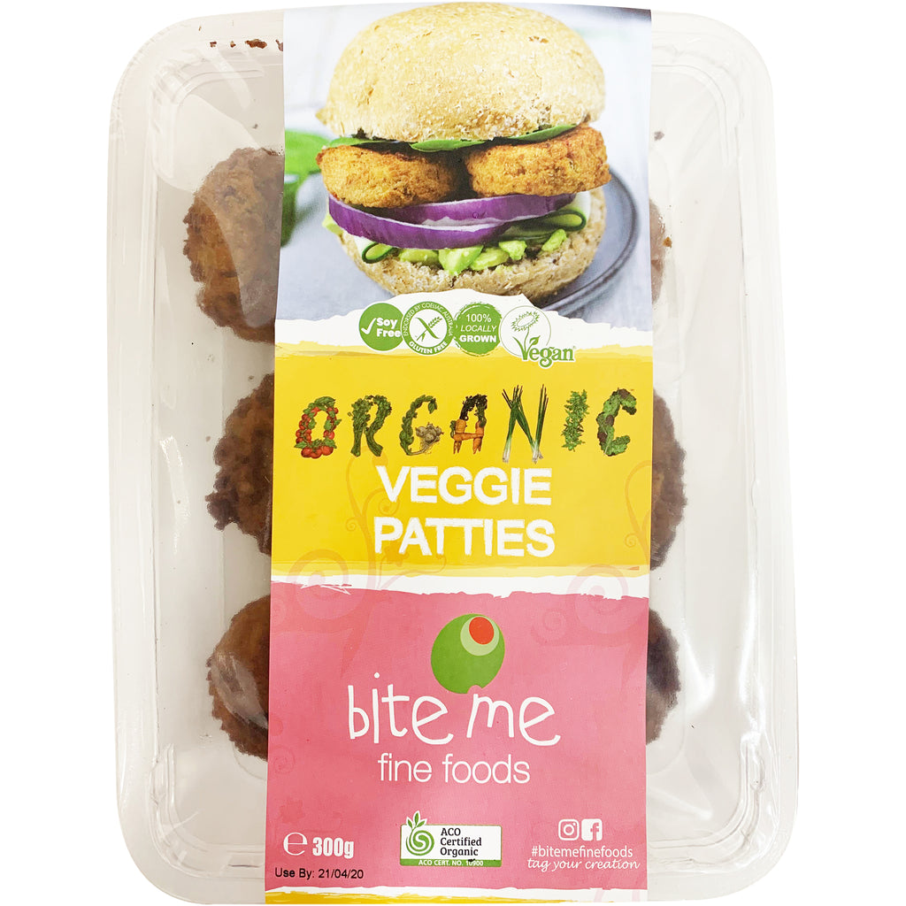 Bite Me Fine Foods - Organic Veggie Patties (300g) | Harris Farm Markets