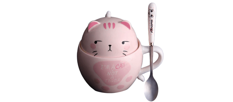 Tasse Chat Rose