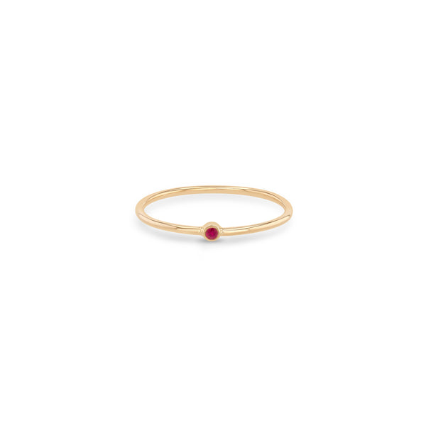 14K Gold Bar Ruby Baguette Necklace – ZOË