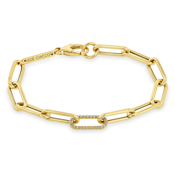 Zoë Chicco 14K Yellow Gold Initial Bracelet