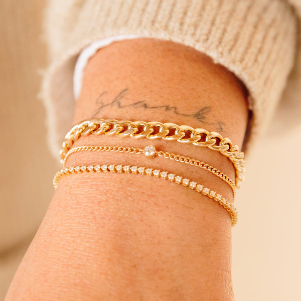 Zoë Chicco 14k Gold Small Curb Chain Bracelet – ZOË CHICCO