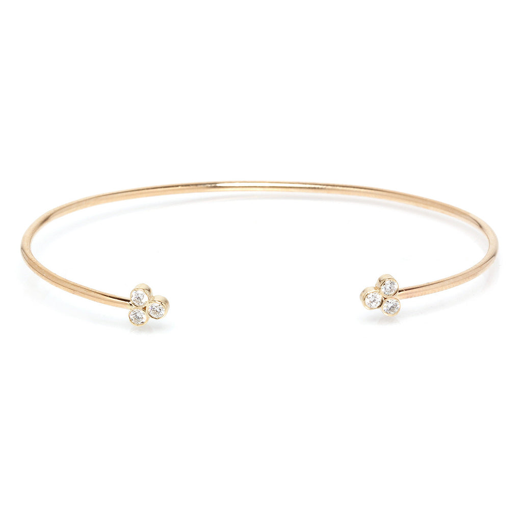 thin gold bracelet with diamond