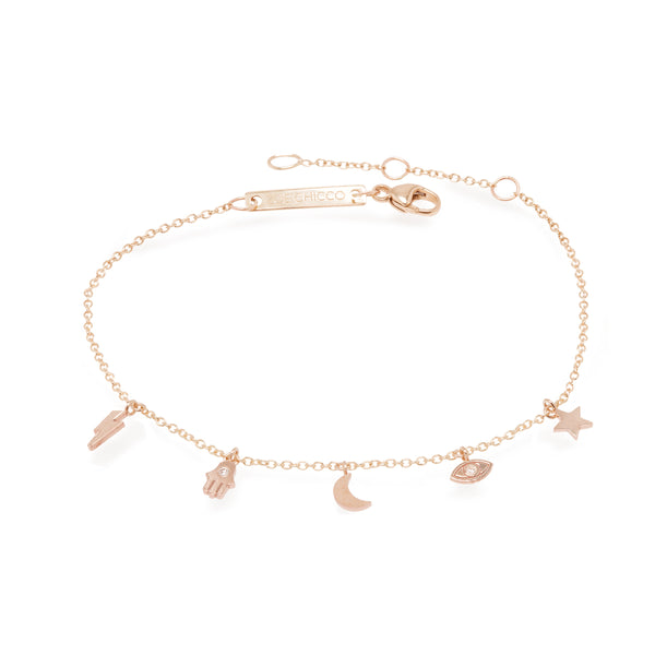 Zoë Chicco 14K Yellow Gold Initial Bracelet