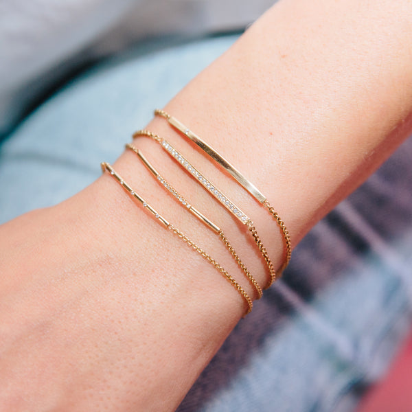 Zoë Chicco 14K Yellow Gold Initial Bracelet