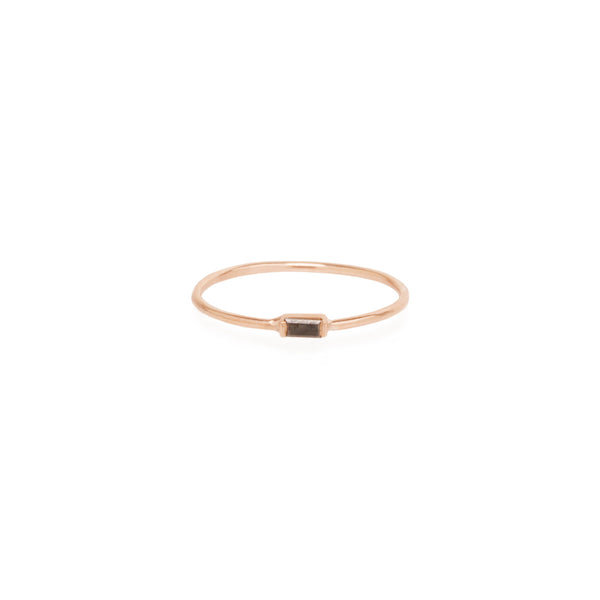 ZOË CHICCO – Zoë Chicco 14kt Gold Horizontal Black Baguette Diamond Ring