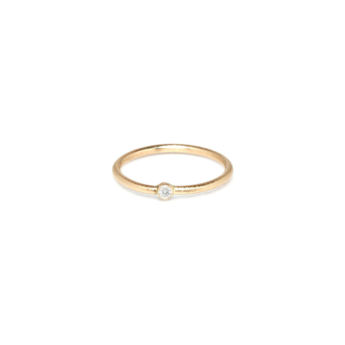 Zoë Chicco – 14k white diamond textured band