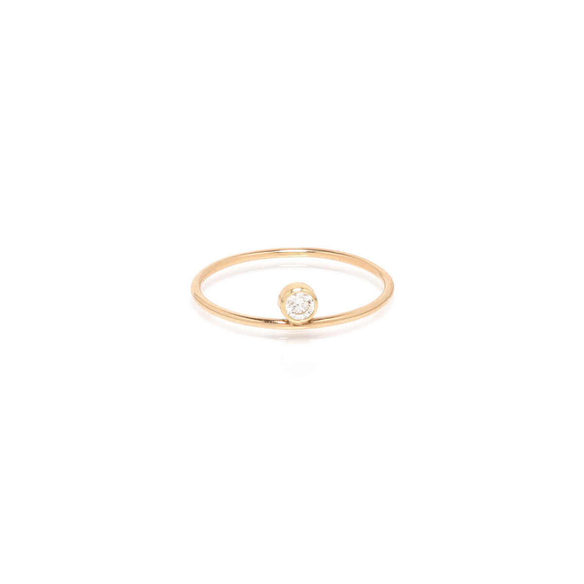 ZOË CHICCO – 14k single bezel diamond ring