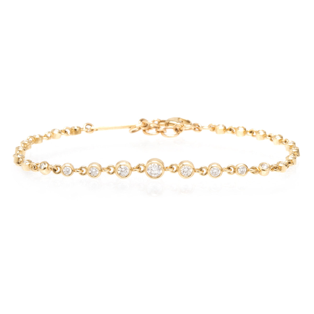 Zoë Chicco – Zoë Chicco 14kt Gold White Diamond Bezel Eternity Bracelet