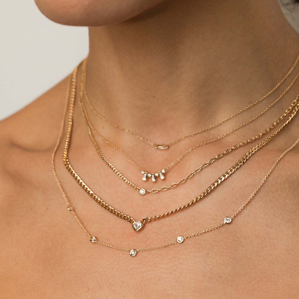 Zoë Chicco 14k Gold Pavé Diamond Initial Padlock Necklace – ZOË CHICCO