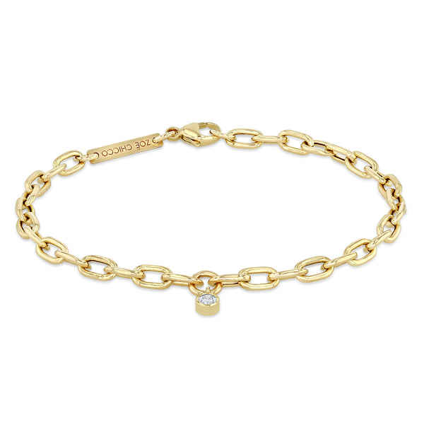 Zoë Chicco Rope Chain Anklet in 14K Yellow Gold