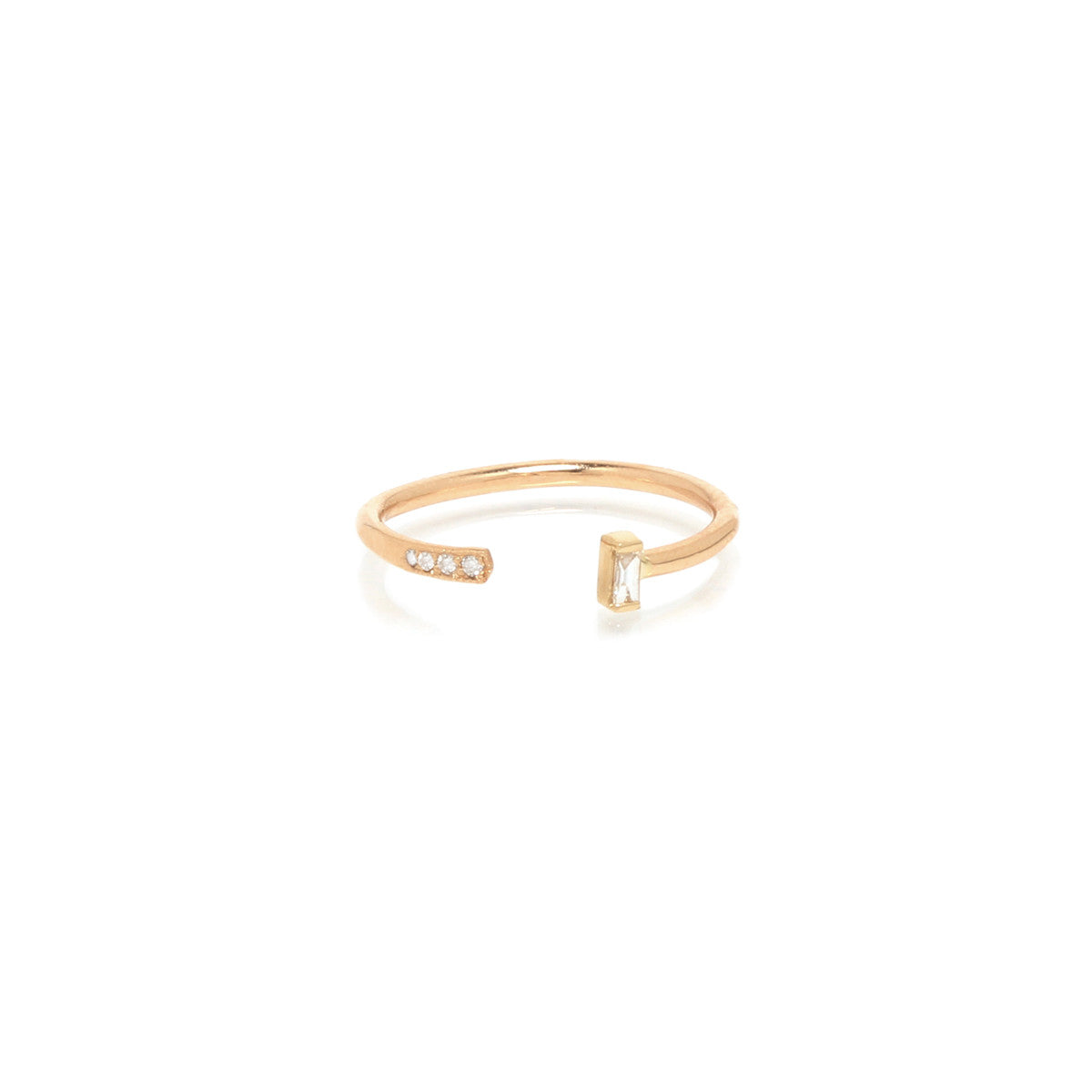 Zoë Chicco – 14k open pave and baguette ring