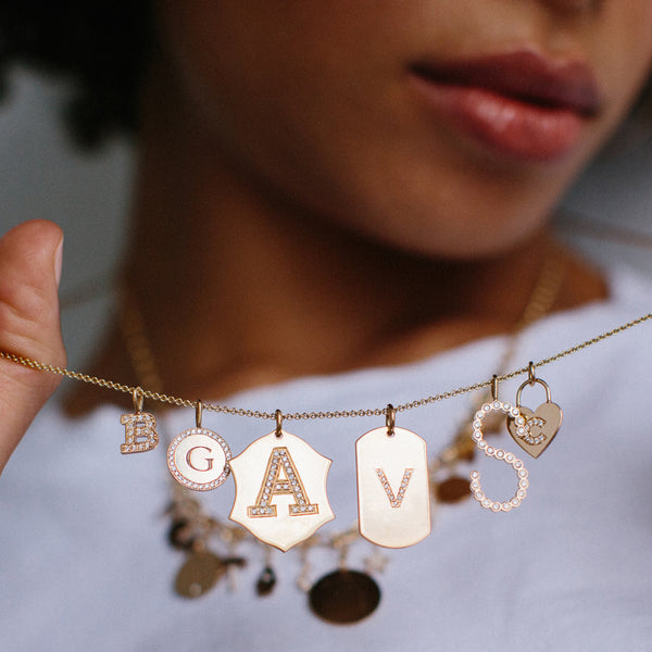 Monogram Heart Charm Necklace — Soul & Story