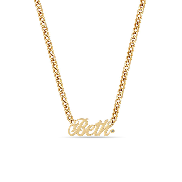 Zoë Chicco 14K Gold Pavé Diamond Initial Padlock Necklace 14K Rose Gold / 16-17-18 / T