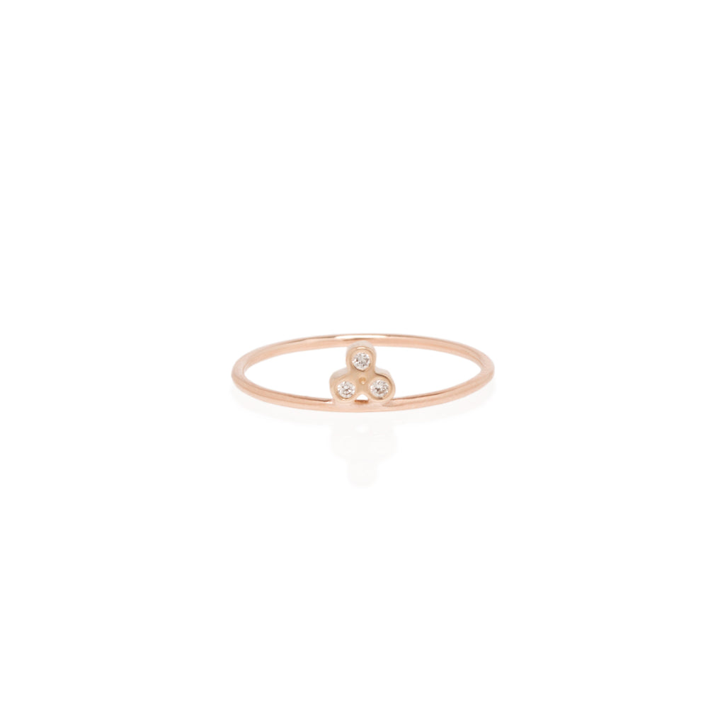 Zoë Chicco 14kt Gold Floating Tiny Trio Diamond Ring – ZOË CHICCO