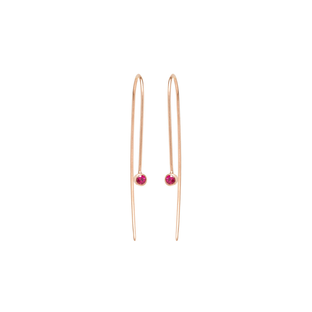 Zoë Chicco 14k Gold Ruby Wire Earrings – ZOË CHICCO