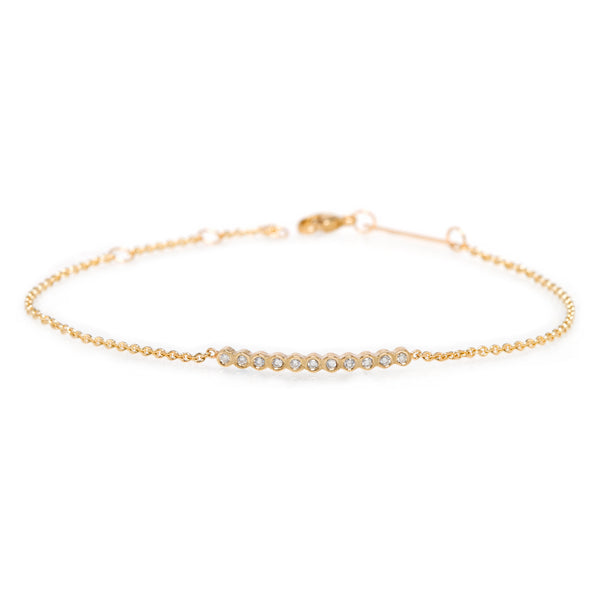 Zoë Chicco 14kt Gold 10 Pavé Diamond Bar Bracelet – ZOË CHICCO