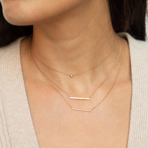 Zoë Chicco 14k Gold Pavé Diamond Initial Padlock Necklace – ZOË CHICCO