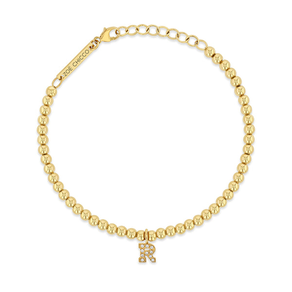 RCM10901-0925 14K Gold Initial M Bolo Bracelet