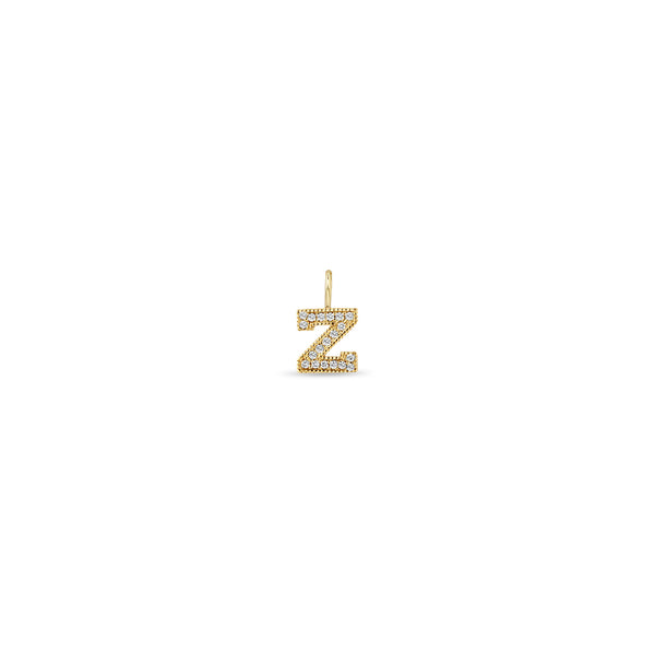 Zoë Chicco 14K Gold Pavé Diamond Initial Padlock Necklace