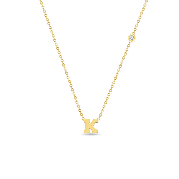 Gold Bold Letter Pendant and Chain Initial Necklace | Uncommon James