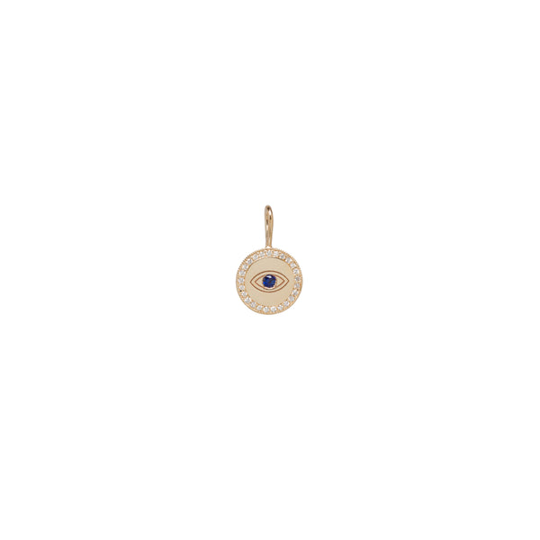 15mm Round Circle Pendant Charm Holder 14K Gold M4017