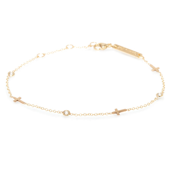 Zoë Chicco 14K Yellow Gold Initial Bracelet