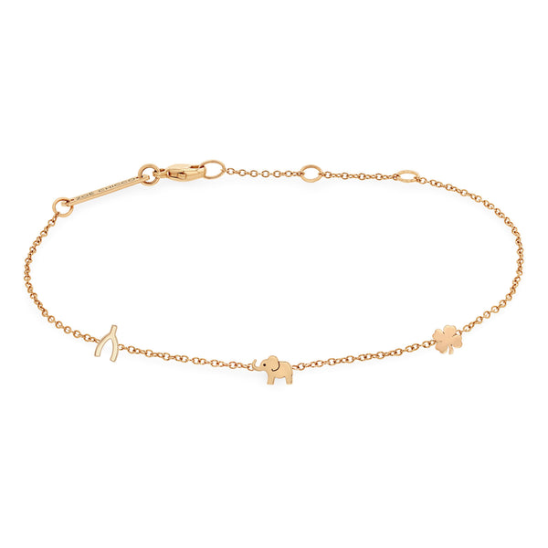 Zoë Chicco 14K Yellow Gold Initial Bracelet