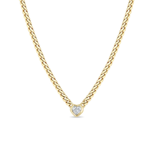 Zoë Chicco 14k Gold Medium Curb Chain Necklace with Floating