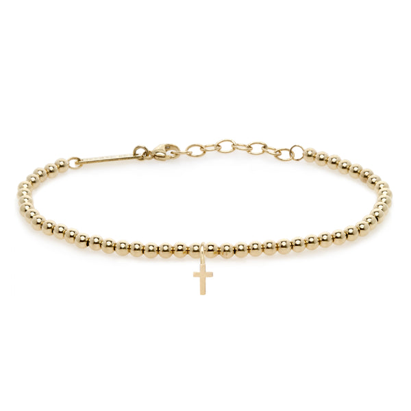 Zoë Chicco 14K Yellow Gold Initial Bracelet