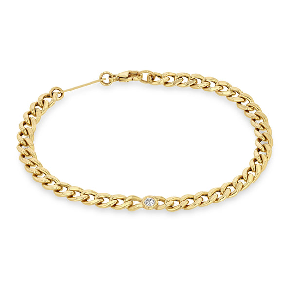 Zoë Chicco 14K Gold Initial Letter Xs Curb Chain Bracelet 14K Yellow Gold / 6-7 / F