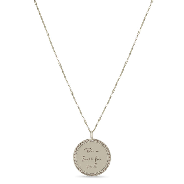 Zoë Chicco 14k Gold Large Mantra Long Pendant Necklace – ZOË CHICCO