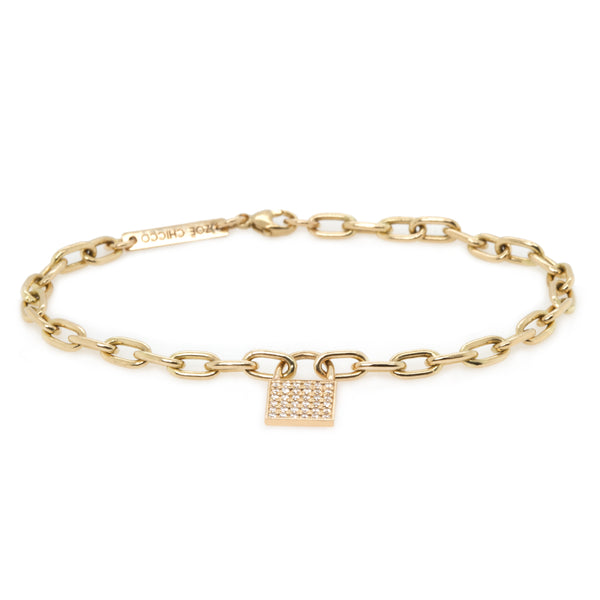 Diamond Lock Bracelet