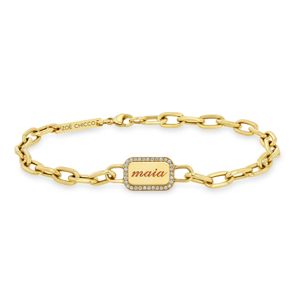 Zoë Chicco 14K Yellow Gold Initial Bracelet