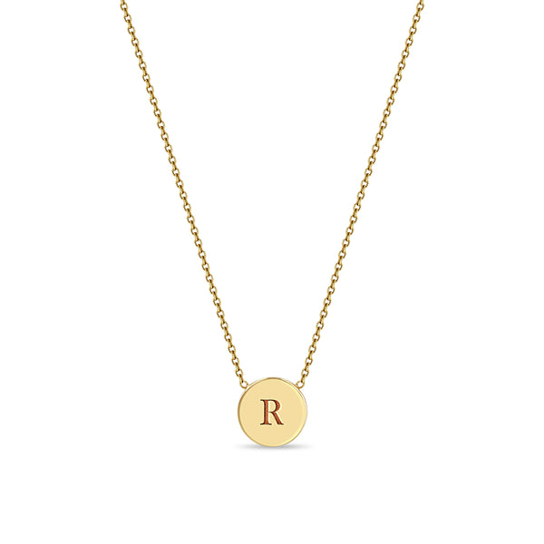 Offset Lowercase Initial Necklace (1 Initial)