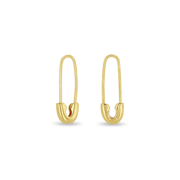 14k Gold Safety Pin Earring - Zoe Lev Jewelry