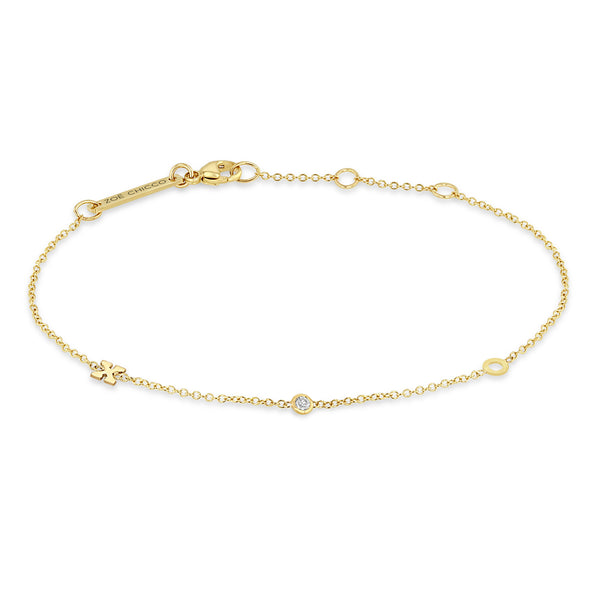 Zoë Chicco 14K Yellow Gold Initial Bracelet