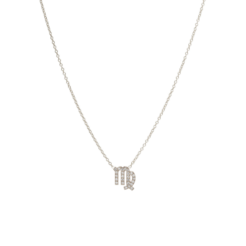 Zoe Chicco 14k Gold Midi Bitty Pavé Diamond Zodiac Necklace – ZOË CHICCO