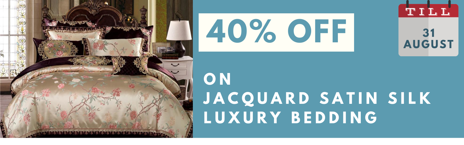 40% Off on Satin Silk Bedding Sets Collection