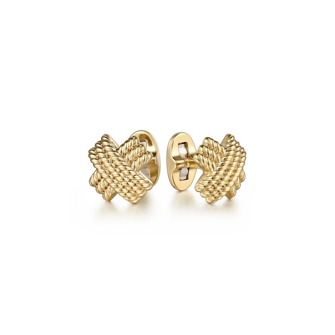 Gabriel & Co. Triple Row Twisted Rope X Cufflinks